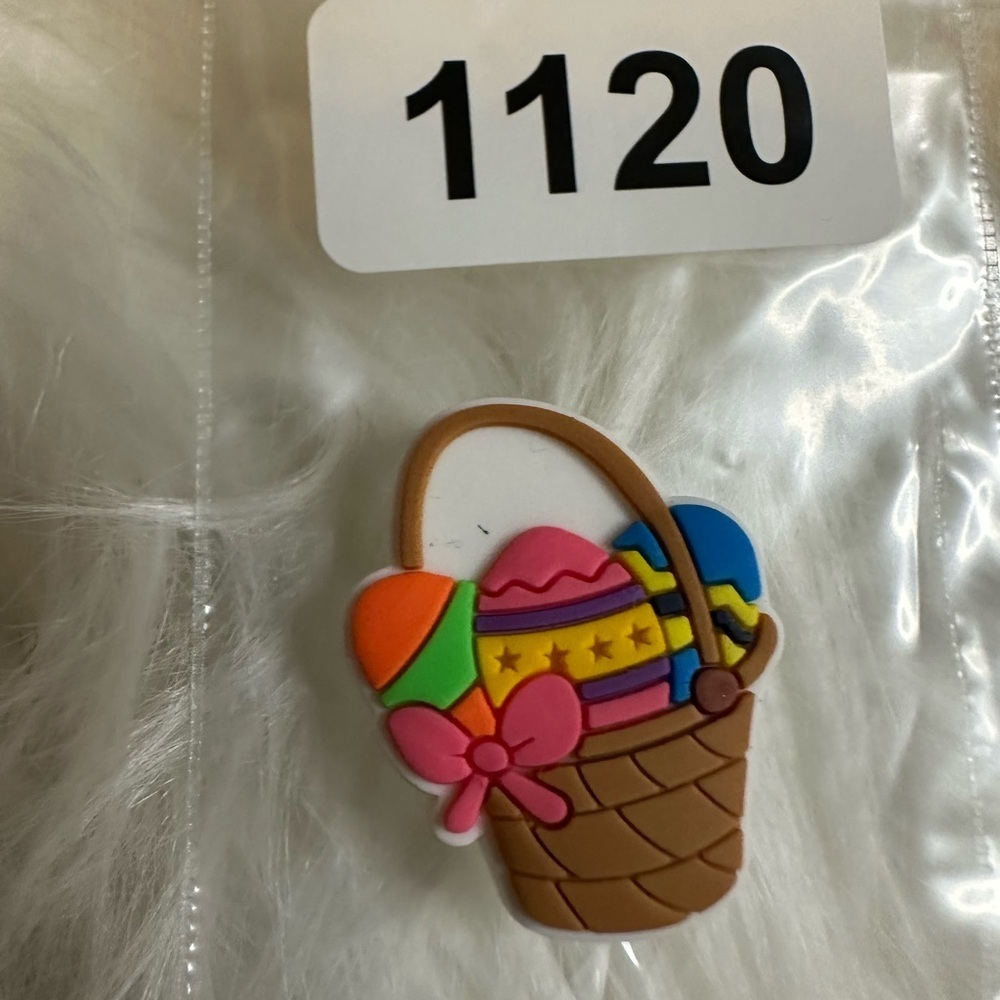 Colorful Easter Basket croc charm